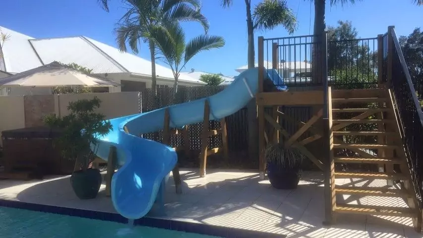 AquaSplash on a raised deck with support structure